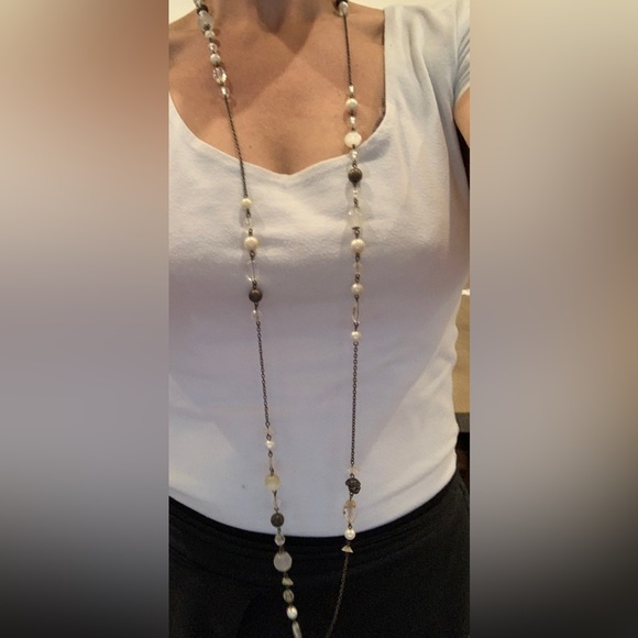 Art nouveau roaring 20s long mix bead necklace - Picture 2 of 11